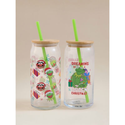 Disney Muppets green mason jars set of 2 - British product
