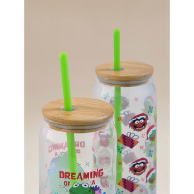 Disney Muppets green mason jars set of 2 - British product