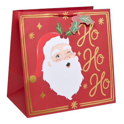 Extra large Christmas gift bag with Santa print - British product