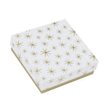 White and gold small gift box with star print, UK version