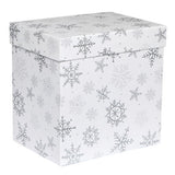 snowflake patterned paper gift box medium - British product