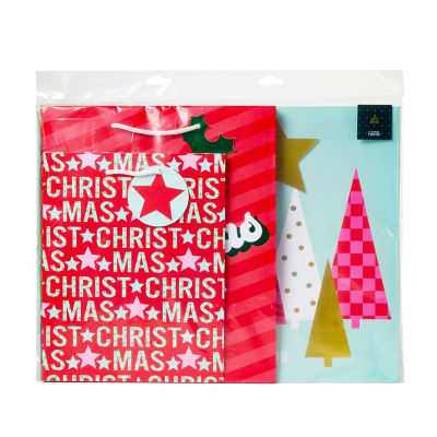 Christmas gift bags 4 pack festive print - British product