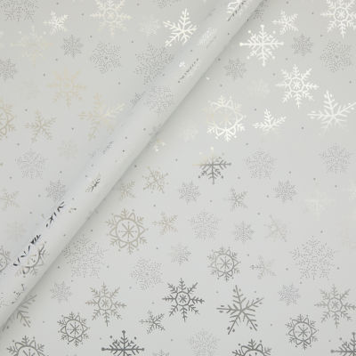 Snowflake Christmas wrapping paper 3.5m roll, British brand