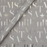 Christmas Foil Text Rollwrap 3.5M - British product
