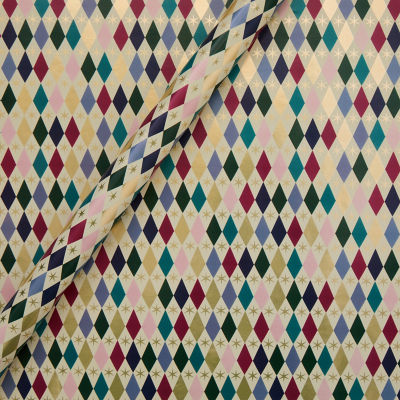 Harlequin harlequin print Christmas rollwrap 3.5m (British brand)