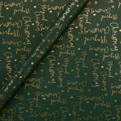 Magical Christmas Text wrapping paper 3.5m, imported from the UK