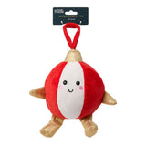 Plush bauble squeaker pet toy, imported from the UK