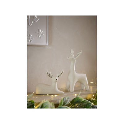 GH ceramic deer white set of 2, imported from the UK