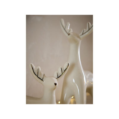 GH ceramic deer white set of 2, imported from the UK