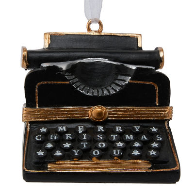 GH typewriter bauble vintage Christmas ornament - British product