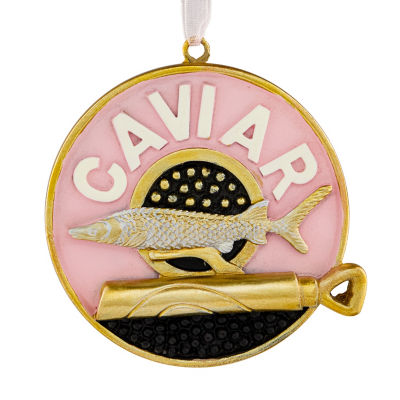 GH pink caviar Christmas bauble 8cm, imported from the UK