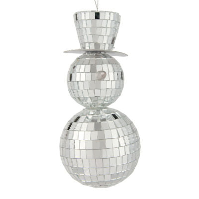GH disco bauble mirrorball snowman Christmas ornament (British brand)
