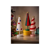 Felt Christmas trees set of 3 multi-coloured, imported from the UK