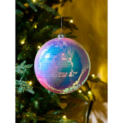GH mosaic bauble iridescent 20cm, UK version