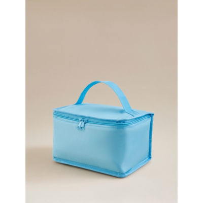 Blue collapsible lunch bag with handle - British product