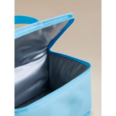 Blue collapsible lunch bag with handle - British product