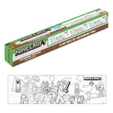 Minecraft colouring roll with action-packed scene, imported from the UK