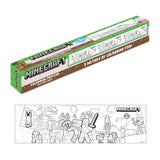 Minecraft colouring roll with action-packed scene, imported from the UK