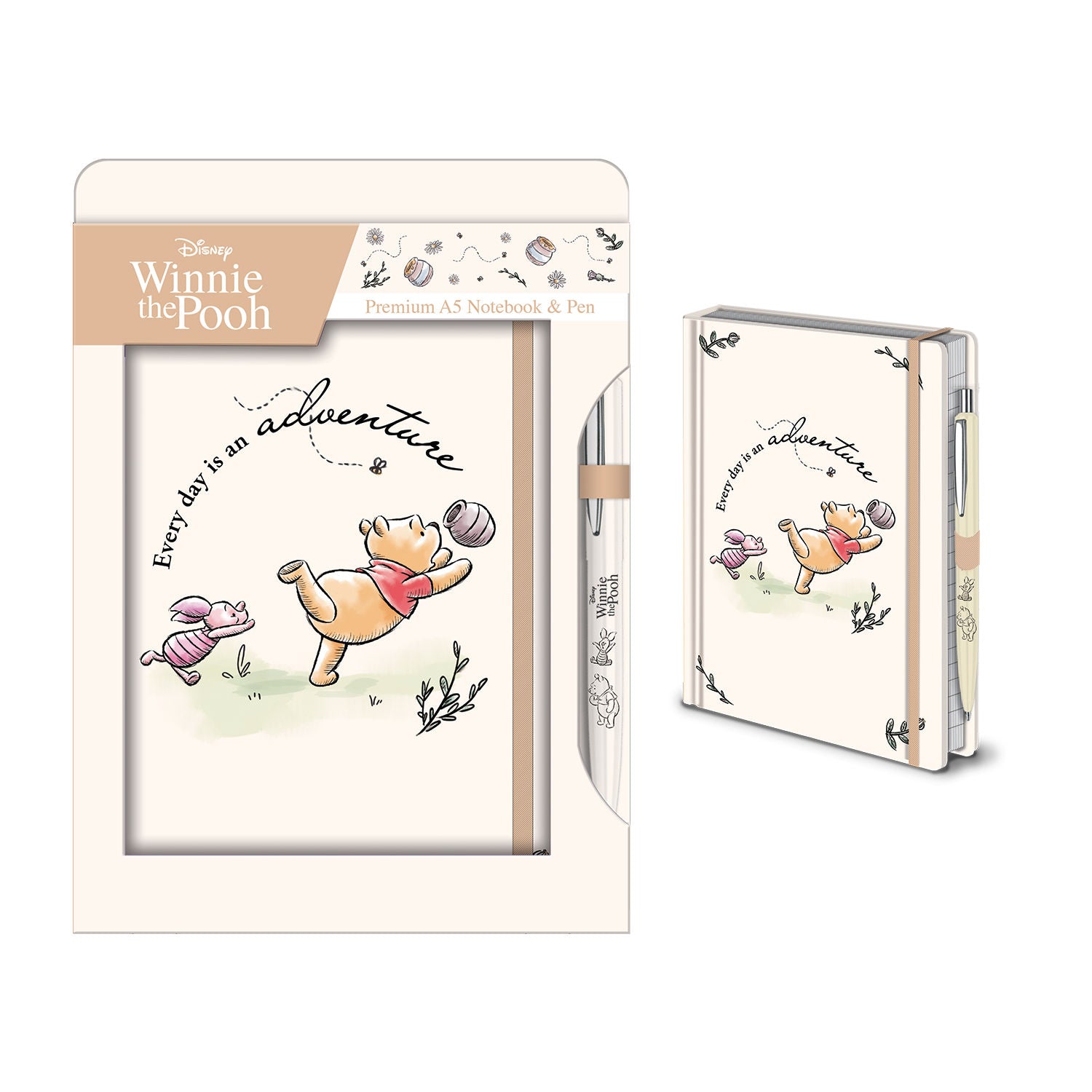The Pooh premium A5 notebook and pen set, UK version