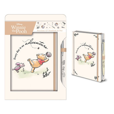 The Pooh premium A5 notebook and pen set, UK version