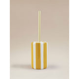 Yellow and white striped toilet brush 37cm, imported from the UK