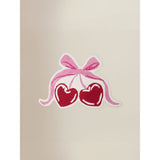 Bow heart cherries cotton bath mat 63x80cm, imported from the UK