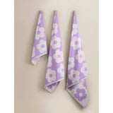 Lilac floral cotton hand towel 50x90, imported from the UK