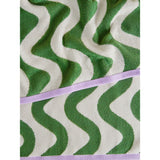 Green wiggle cotton bath sheet, UK version