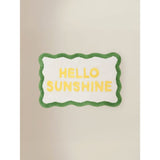 Hello Sunshine scalloped cotton bath mat - British product