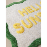 Hello Sunshine scalloped cotton bath mat - British product
