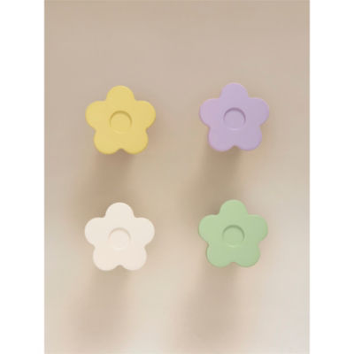Pastel flower hooks set of 4 decorative wall hooks (British brand)