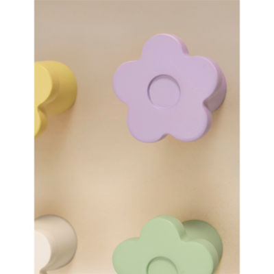 Pastel flower hooks set of 4 decorative wall hooks (British brand)