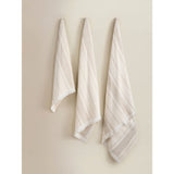 Neutral stripe cotton bath towel (British brand)