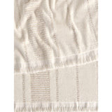 Neutral stripe cotton bath towel (British brand)