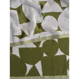 Bath towel green abstract design 100% cotton, imported from the UK
