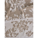 Bath towel in neutral blossom cotton design (British brand)