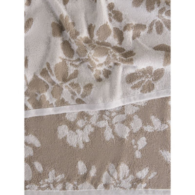 Neutral blossom cotton bath sheet, UK version
