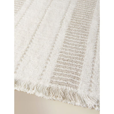 Neutral ladder stripe bath mat 50x80cm, UK version