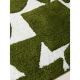 Green abstract cotton bath mat 50x80 cm, UK version