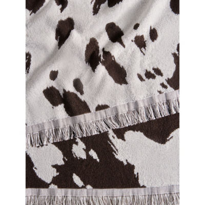 Brown Cow Design cotton bath towel cow motif - British product