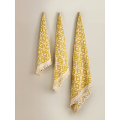 ASDA Yellow Southwestern Geometric Cotton Bath Sheet- Buy online at McGrocer