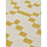 Yellow geometric cotton bath mat - British product