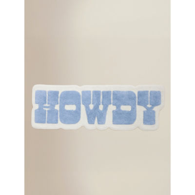 Blue Howdy cotton runner bath mat 38x115 cm - British product