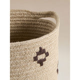 Geometric woven jute storage basket 26x26x29 cm - British product