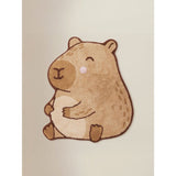 brown capybara cotton bath mat 69x84 cm - British product