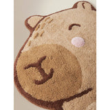 brown capybara cotton bath mat 69x84 cm - British product