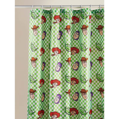 Disney Toy Story green polyester shower curtain 180x180cm, UK version