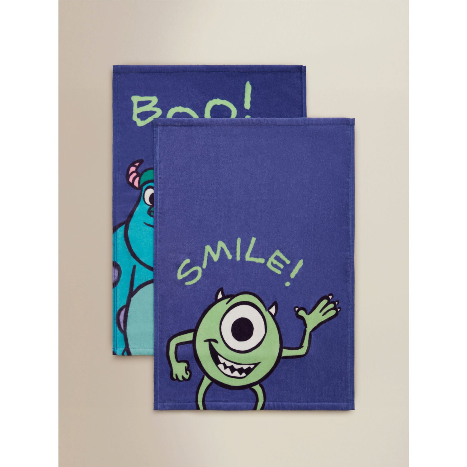 Disney Monsters Inc Mike and Sulley guest towel set - British product