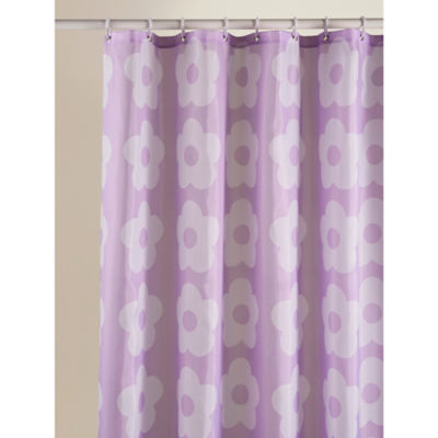 Lilac flower shower curtain polyester 180x180cm - British product