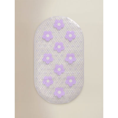 Lilac flower PVC bath mat 69x39cm - British product